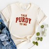 Simply Sage Market Varsity Talk Purdy To Me Short Sleeve Tee - S - Cream - 3 of 4