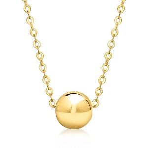 Pure Collection by Ross-Simons Italian 6mm 14kt Yellow Gold Bead Necklace Size 16 - 1 of 3