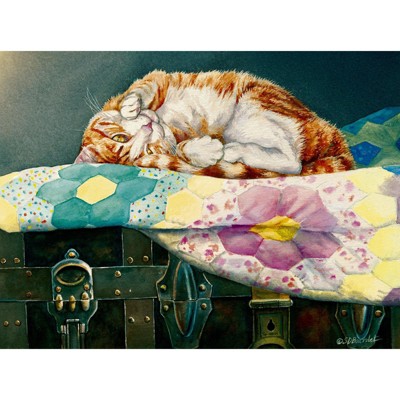 Sunsout Comfortable Cat 300 pc   Jigsaw Puzzle 29002