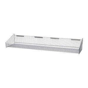 Quantum Storage Systems Partition Wall Hanging Basket, 11-7/8"W X 48"D X 7-1/2"H, 125 Lbs. Load Capacity, Mesh Design, Chrome Plated Finish - 1 of 1