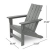 CAVINAS Wood Outdoor Folding Adirondack Chair, Portable Chairs for Adults, All-Weather Outdoor Seating with Slat Design, Rustic Modern Patio Chair - 2 of 4