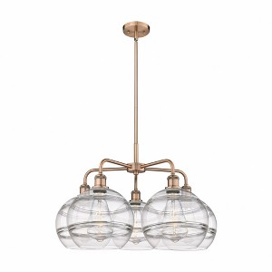 Rochester - 5 Light Stem Hung Chandelier In Industrial Style-17.13 Inches Tall and 28 Inches Wide - 1 of 1