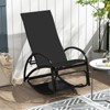 Tangkula Rocking Chair Outdoor 2-in-1 Convertible Lounge Chair with 4-Level Adjustable Backrest Heavy-Duty Aluminum Frame Patio Sun Lounger Rocker - 2 of 4