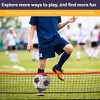 NAYSAYE Sport Net and Rebounder Portable Soccer Tennis Pickleball Badminton Mini Tennis Training Net for Backyard, Black and Red, - 3 of 4