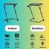 FurnitureR Adjustable Folding TV Tray with 4 Height & 3 Tilt Angle, Foldable Dinner Trays Laptop Snack Table with Cup Holder Sofa, 3PCS. Black - 2 of 4