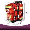 Kemp USA Tarpaulin Fluid-Resistant Ultimate EMS Packpack  Red - 3 of 4