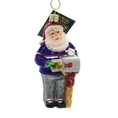 Old World Christmas 5.0" Postman Santa U.S. Mail Delivery  -  Tree Ornaments