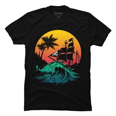 Men's Design By Humans Welcome summer from pirates By NLKart T-Shirt