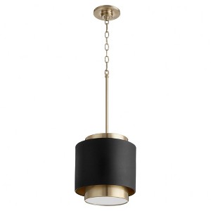 Quorum Lighting 1 - Light Pendant in  Noir/Aged Brass - 1 of 1