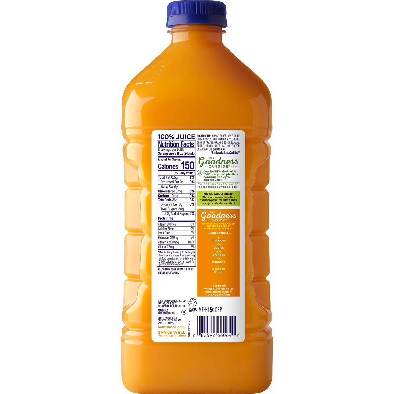 Naked Mighty Mango Juice Smoothie - 64 fl oz, 3 of 5
