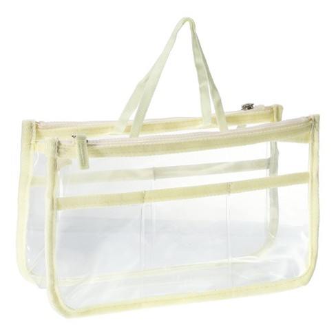 Unique Bargains Double Layer Makeup Bag Cosmetic Travel Bag Case Make Up Organizer  Bag Clear Bags For Women 1pcs : Target