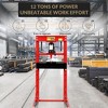 Hydraulic Press Heavy Duty - 20 Ton Adjustable H-Frame Garage/Benchtop Press with Removable Support Levers & Plates for Metalworking, Red - 3 of 4