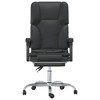 vidaXL Massage Reclining Office Chair Black Faux Leather - 3 of 4
