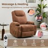 GustoWave Massage Swivel Rocking Recliner Chairs w/Cup Holder, Side Pocket, Rocking Recliner Sofa with Heated for Living Room - 3 of 4