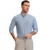 INSPIRE CHIC Men's Stripes Long Sleeved Button Down Business Dress Shirts - 2 of 4