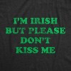 Mens I'm Green But Please Don't Kiss Me T Shirt Funny St Patricks Day Party Novelty Tee - Crazy Dog Men's T Shirt - 2 of 4