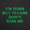 Mens I'm Green But Please Don't Kiss Me Tshirt Funny St Patricks Day Party Novelty Tee - Crazy Dog Men's T Shirt - image 2 of 4