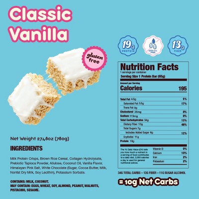 Prime Bites Classic Protein Rice Treat- 19g Protein - 9.16oz/4ct