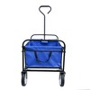 SEVOBAL Utility Storage Cart Foldable Black Beach Trolley, For Garden Procurement All-Rounder For Beach Camping, Blue, 40.55"*21.26"*46.46" - 2 of 4