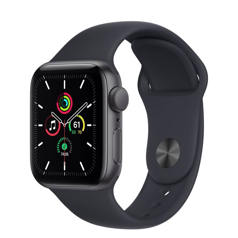 Refurbished Apple Watch SE GPS (2020, 1st Generation) Aluminum Case with Sport Band - Target Certified Refurbished, 1 of 3
