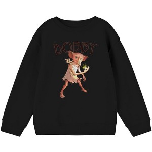 Harry Potter Dobby Snap Boy's black Long Sleeve Shirt - 1 of 1