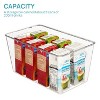 LunaLulinlk Clear Plastic Storage Bins, 4 PCS Pantry Organizer Bins with Handle,Medium - 3 of 4