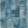 HomeRoots 5' X 8' Blue And Ivory Abstract Washable Indoor Outdoor Area Rug - 3 of 4