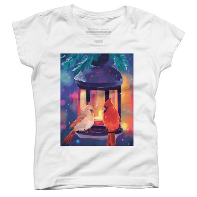 Girl's Design By Humans Christmas in the Air By Mellodee T-Shirt