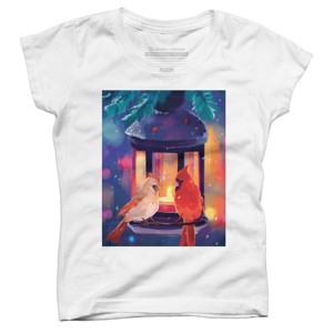Girl's Design By Humans Christmas in the Air By Mellodee T-Shirt - 1 of 3