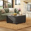 GALAXHERO Coffee Table 31.5" Square Farmhouse Lift Top with Storage and Flip-Top Hidden Compartment, Wood-Grain Center Table for Living Room, Bedroom - 2 of 4