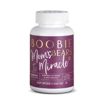Boobie Bears Lactation Gummies, Lactation Supplement for Increased Breast Milk, Breastfeeding Vegan Supplements - 60ct