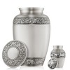 Reminded Set of 5 Floral Cremation Urns for Human Ashes - 1 Adult + 4 Keepsake Token Size - 4 of 4