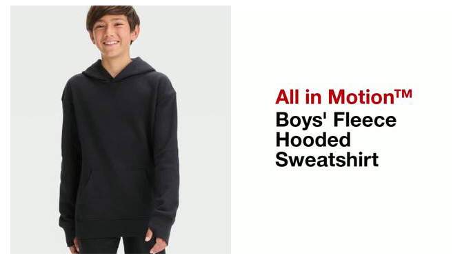 Boys&#39; Fleece Hooded Sweatshirt - All In Motion™, 2 of 7, play video
