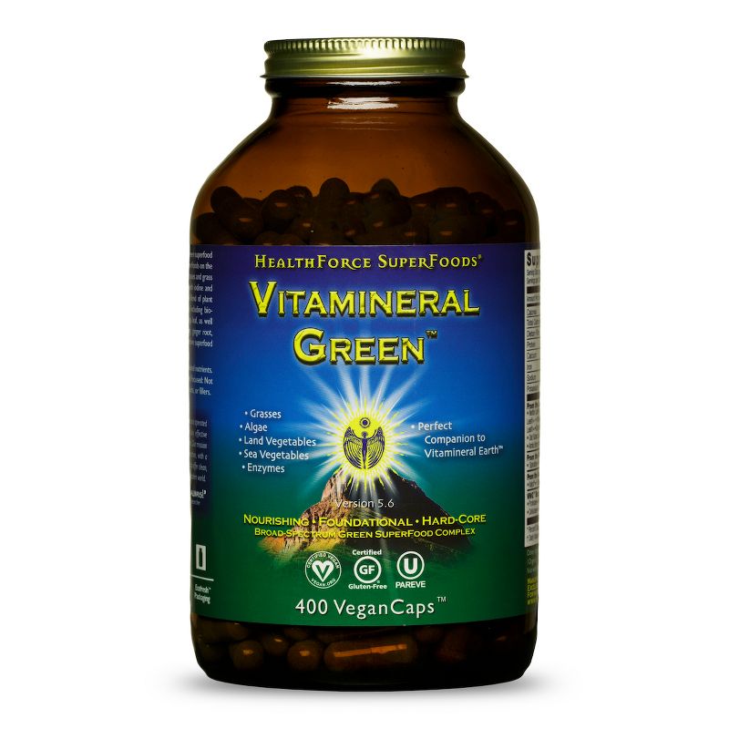 Healthforce Superfoods - Vitamineral Green - 400 VeganCaps, 1 of 3