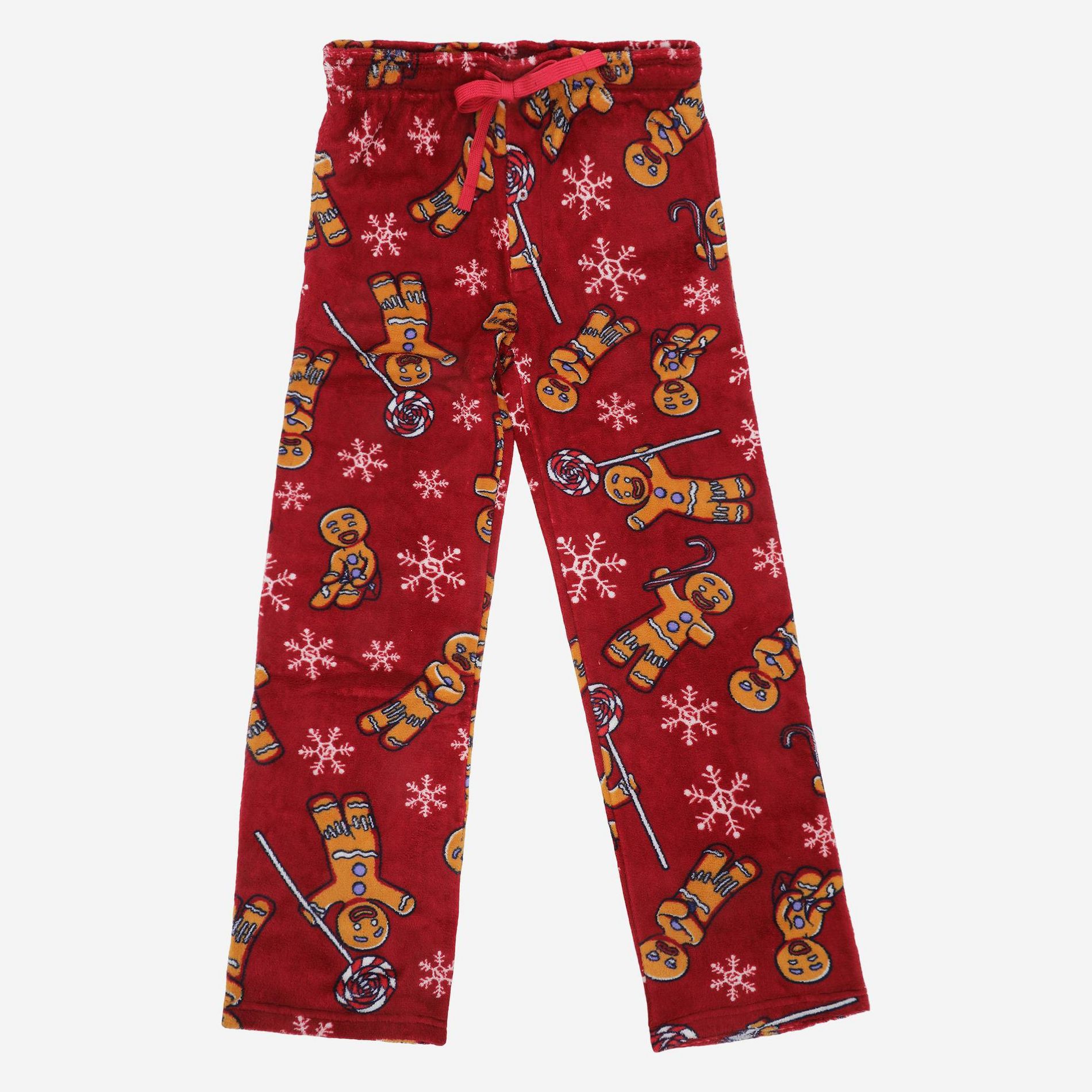 Men's Shrek Gingerbread Man Holiday Lounge Fleece Pant - Red