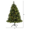 Nearly Natural 5-ft North Carolina Mixed Pine Artificial Christmas Tree with 200 Warm White LED Lights, 711 Bendable Branches and Pinecones - 2 of 4