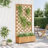 vidaXL Planter Brown Solid fir wood 35.4 in x 13.8 in x 70.9 in Planters - 3 of 4