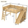 KTMBDW Loft Bed with Ladders and Storage, Wood Loft Bed Frame with Detachable Slide and Large Under-Bed Space for Teens and Kids - 4 of 4