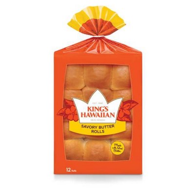 King's Hawaiian Savory Butter Sweet Rolls - 12oz/12ct : Target