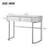 FONTOI 39" Mirrored Makeup Table with 2 Drawers & Spacious Table Top, Dressing Table for Bedroom, Silver, 17.7"*29.3"*39.4" - 3 of 4