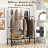 Costway Double Rods Garment Rack 2 Heights Adjustable Clothing Rack Heavy Duty Metal Frame Clothing Rack for Hanging Clothes - 4 of 4