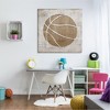 Stupell Industries Rustic Basketball Silhouette Shape Sports Team Ball, 36" x 36" - 2 of 4