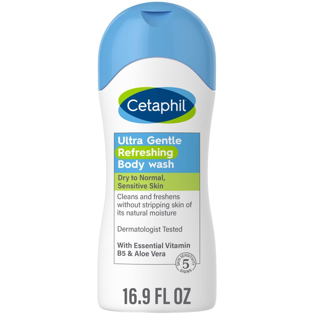 Photos - Shower Gel Cetaphil Ultra Gentle Body Wash - Refreshing Scent - 16.9 fl oz 