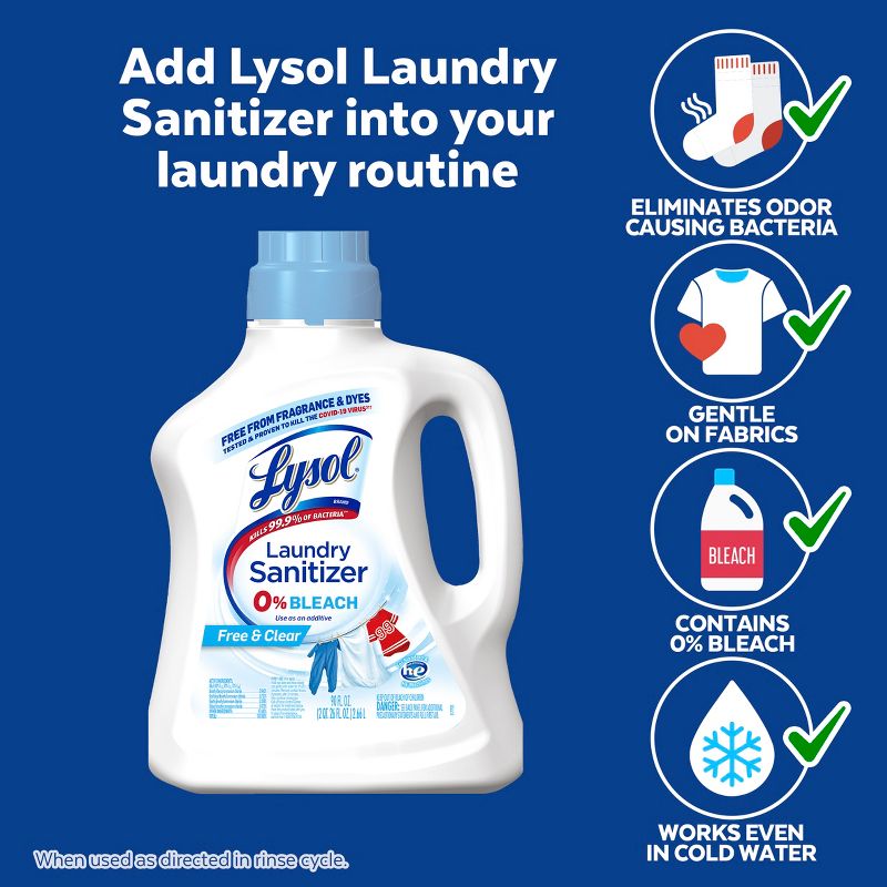Lysol Laundry Sanitizer Free & Clear, 5 of 17