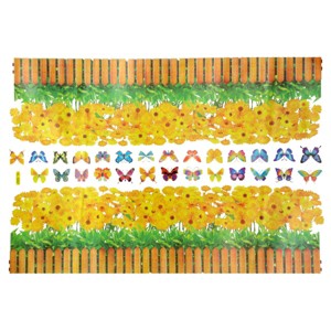 Slickblue Secret Garden Vinyl Wall Decal 20.1"x30.7" – Beautiful Floral Art Stickers for Home Wall Decoration - 1 of 3