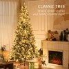 7.5' Prelit Artificial Flocked Christmas Trees, with Snow Frosted Branches, Warm White LED Lights, Auto Open - 4 of 4