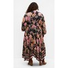 Women's Plus Size Devine Beauty Border Dress - black | CITY CHIC - 3 of 4
