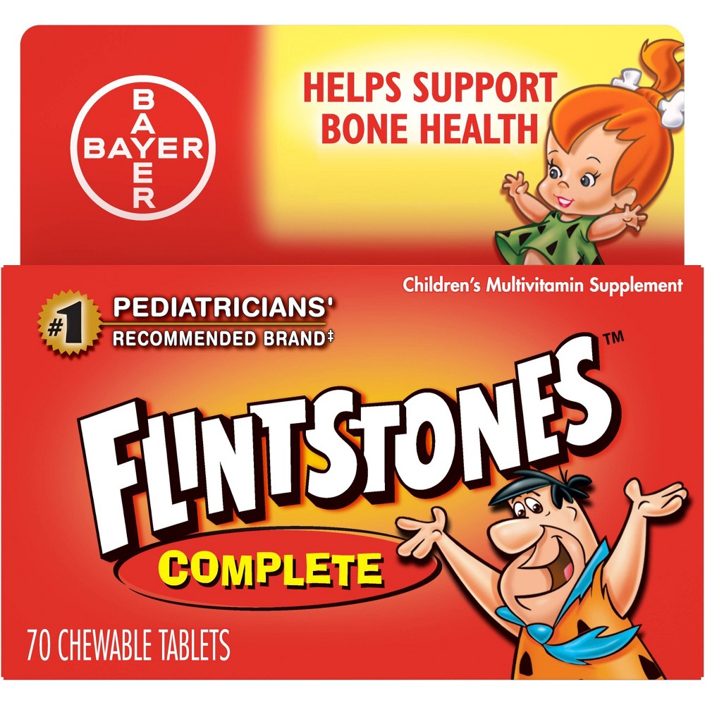 The Flintstones Kids' Complete Multivitamin Chewable Tablets - Mixed Fruit - 70ct