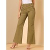 Allegra K Women's Bell Bottom Long High Waist Elegant Work Trousers - 2 of 4