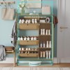 Whizmax 3-Drawer Rattan Shoe Cabinet, Narrow Entryway Storage with Adjustable Shelves, for Hallway, Living Room - 4 of 4